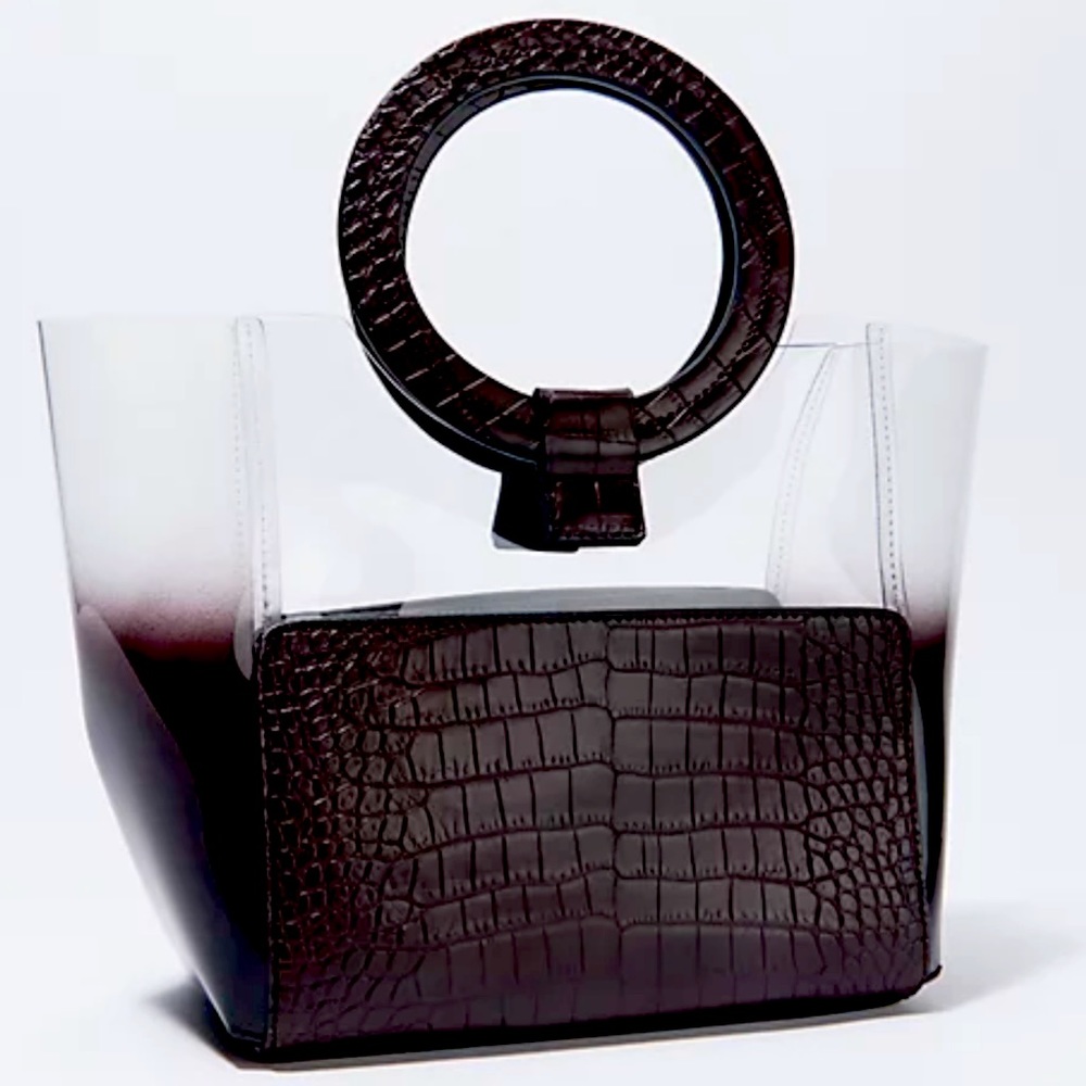 Vince Camuto Small Clear Tote w/Ring Handle